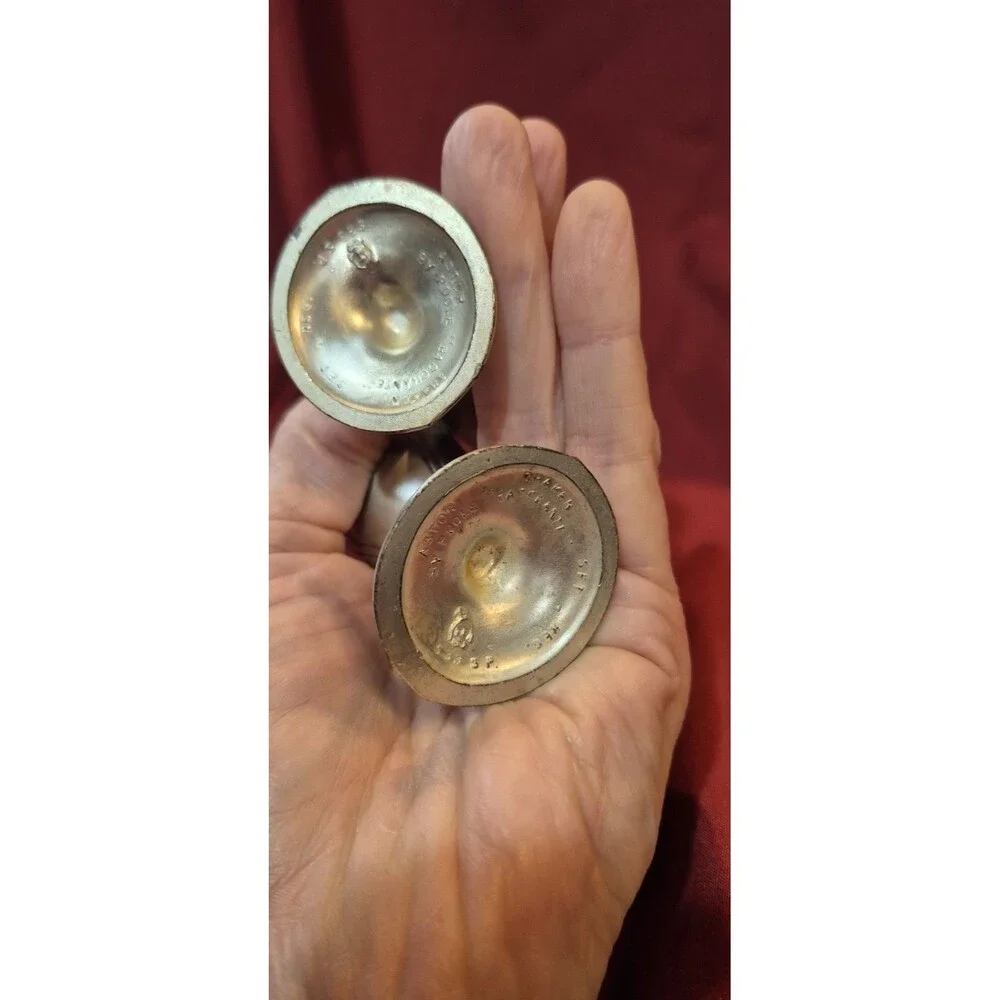 Astor by Poole Bacchante Salt Pepper Shakers Silver Coated Pewter Beautiful Cond